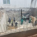 concrete splitting withndarda rock splitter in wine celler